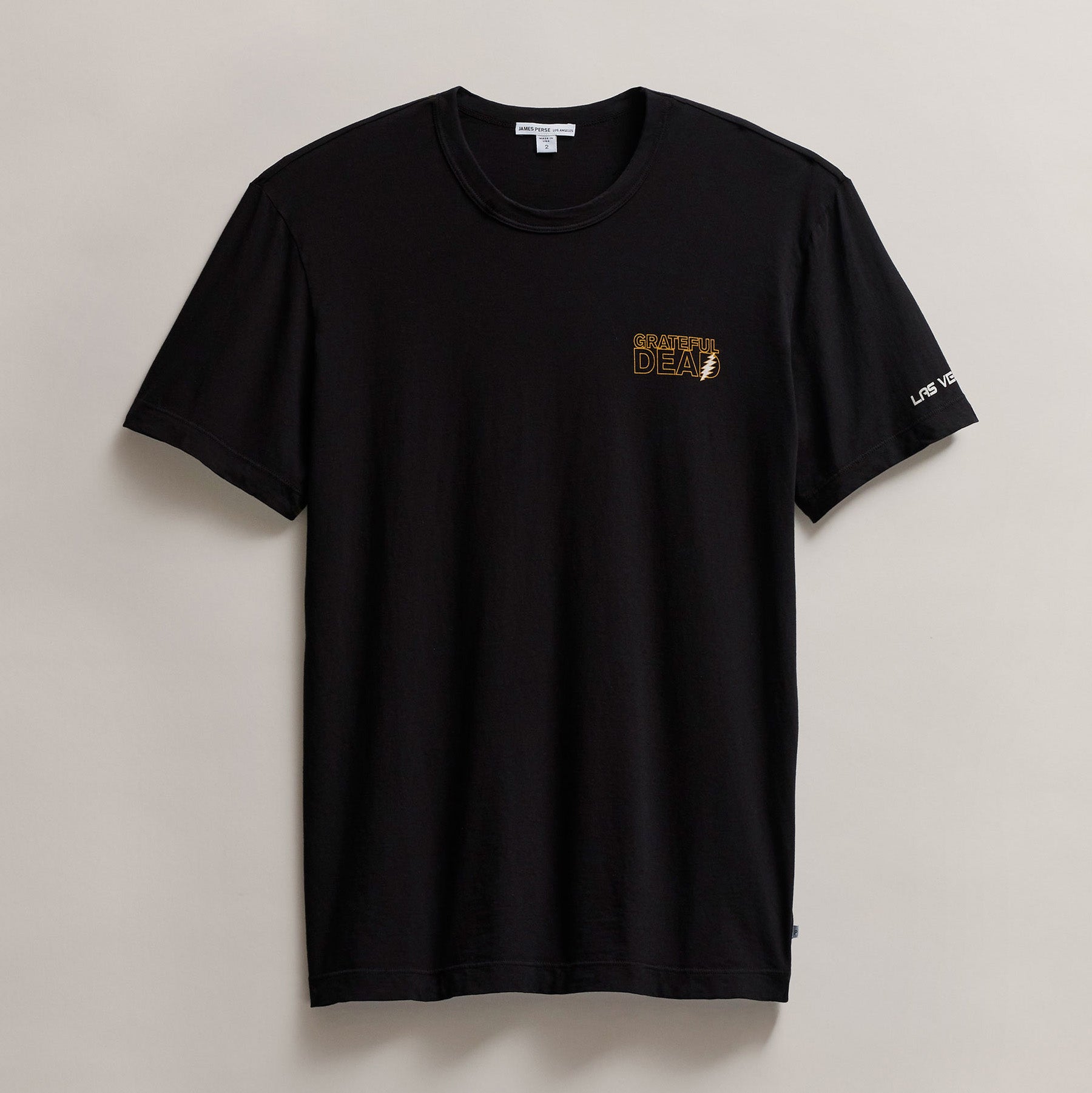 Grateful Dead Lightning Bolt Men's Short Sleeve T-Shirt - Black & Cadmium | Vintage Rock Band Tee for Concerts & Casual Wear
