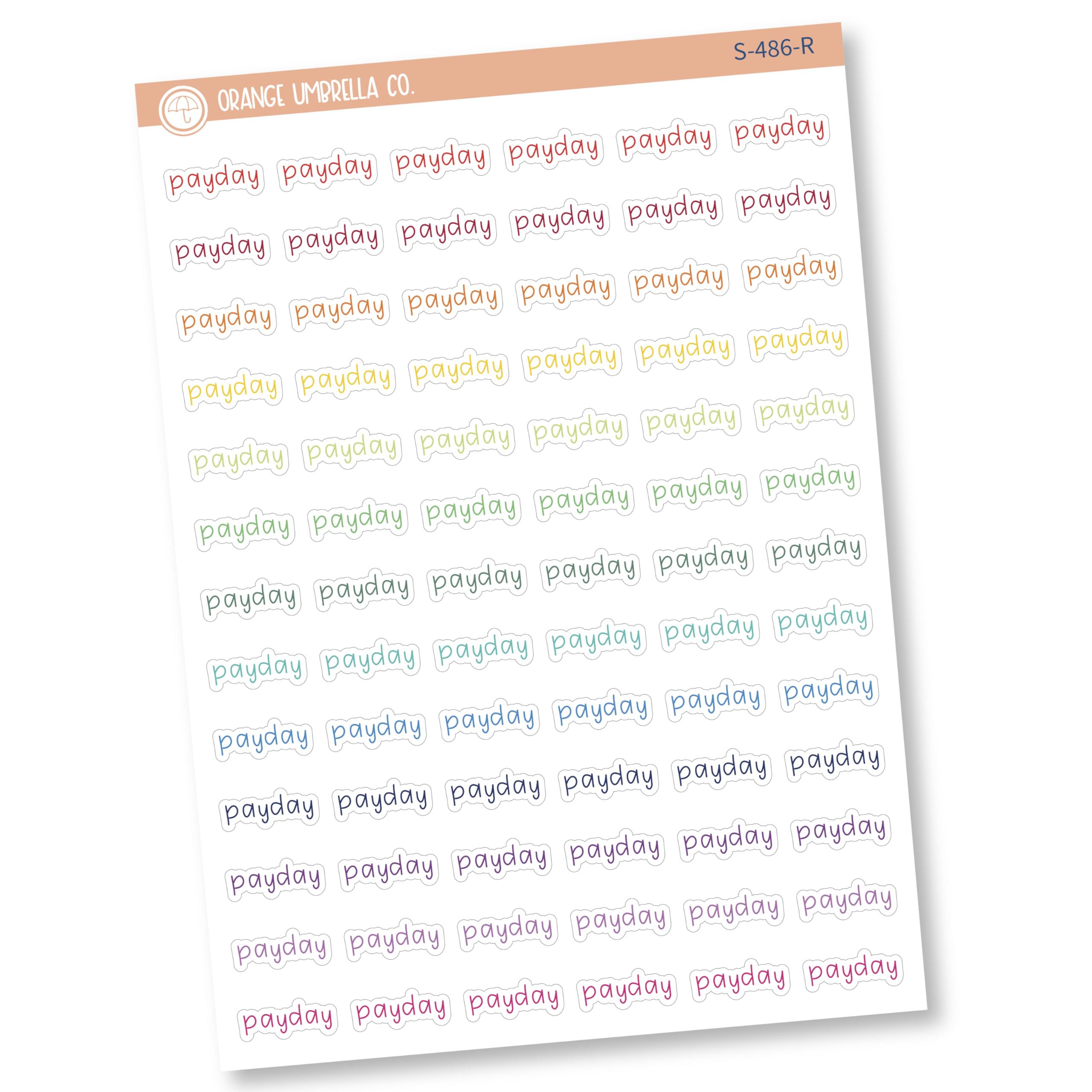Payday Planner Stickers - Colorful Budget Planning Labels for Financial Organization - Perfect for Bullet Journals, Budget Trackers & Money Management (Julie's Plans Script Design, JF S-486-R)