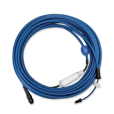 Dolphin Cable 18M 2-Pin Rubber Blue - Compatible with Dolphin M4, M3 (V2), M400 - Includes Swivel Connector - Perfect for Pool Cleaning Robots & DIY Maintenance (Model: 9995862)