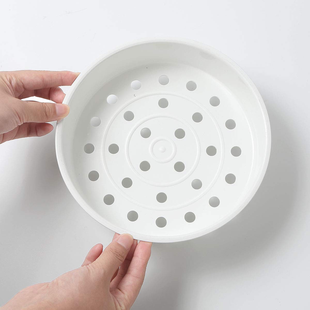 Plastic Steam Basket for Vegetables, Eggs & Baby Food - 3L Steaming Rack Stand Compatible with Rice Cooker & Food Warmer (Ivory) | Perfect for Healthy Cooking, Meal Prep & Baby Food Preparation