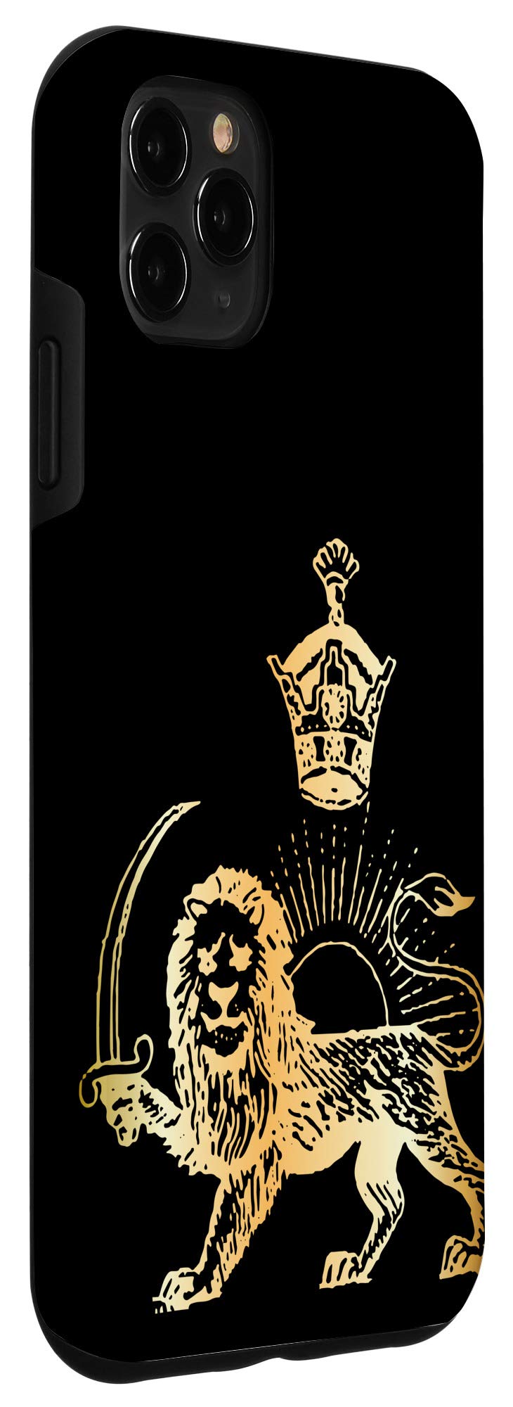 iPhone 11 Pro Max Case with Persian Flag Design - Iranian Lion Sun and Crown Motif for Iran & Persia Pride | Perfect for Travel, Cultural Events & National Celebrations