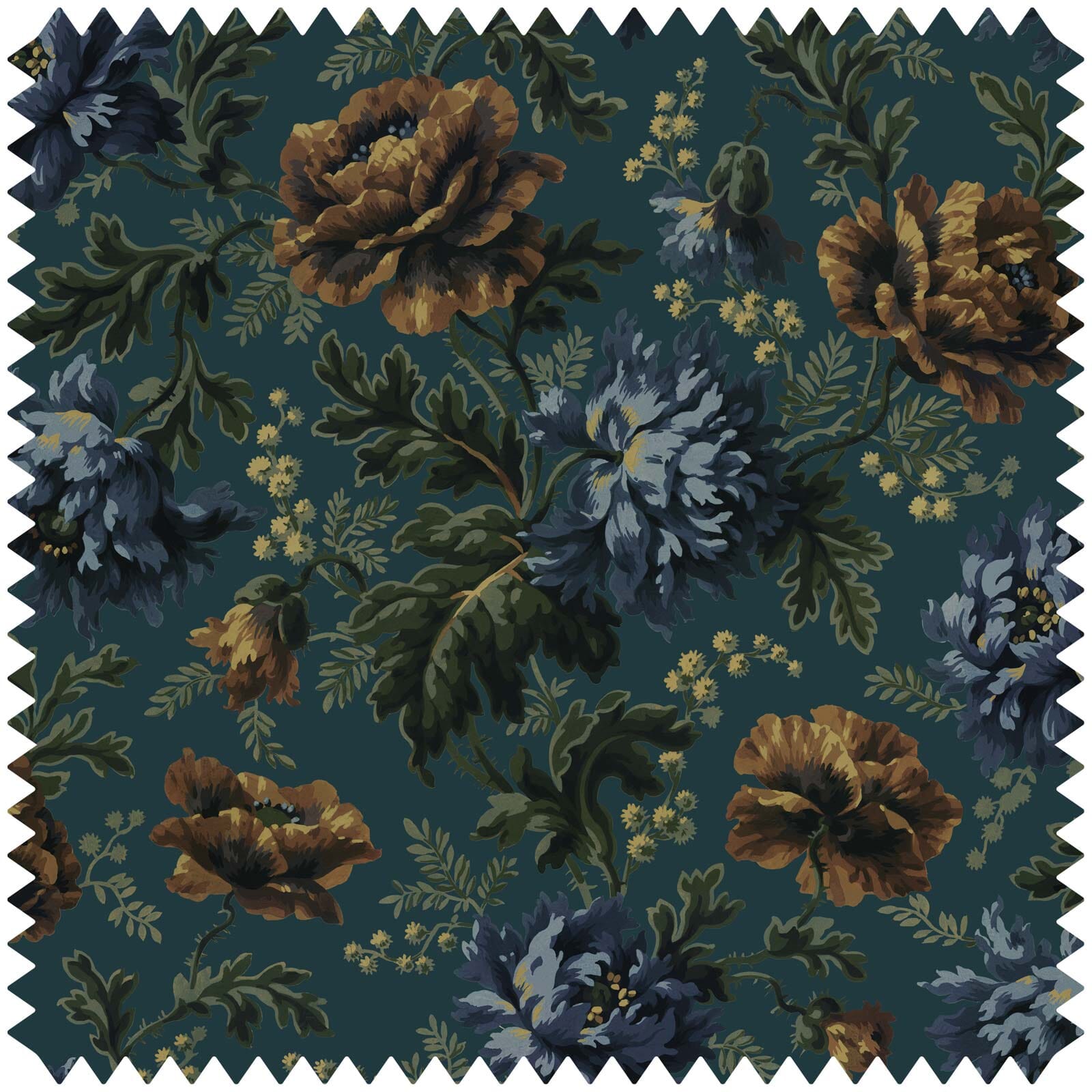 OPIA Velvet Petrol Blue Fabric Swatch - Perfect for Upholstery, Drapery & Home Decor Projects
