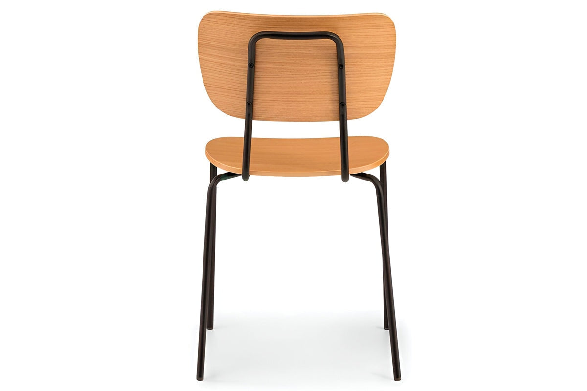 MS Hospitality Sallie Chair - Modern Dining Chair with Upholstered Seat & Metal Legs - Perfect for Restaurants, Cafes & Home Dining Rooms