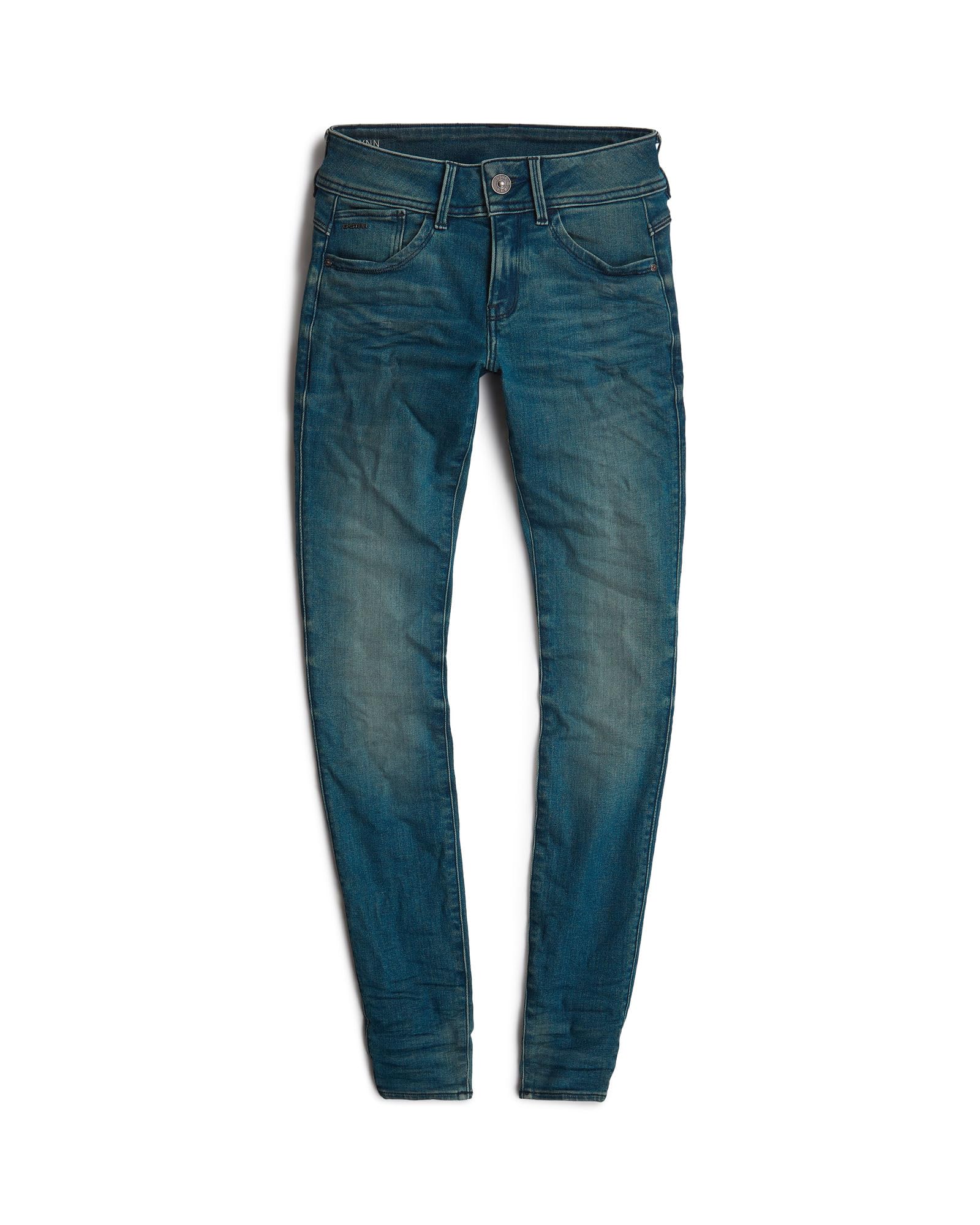 G-STAR RAW Women's Core Lynn Mid Rise Skinny Fit Jeans - Stretch Denim Pants for Everyday Wear & Night Out | Slim Fit, Comfortable & Stylish
