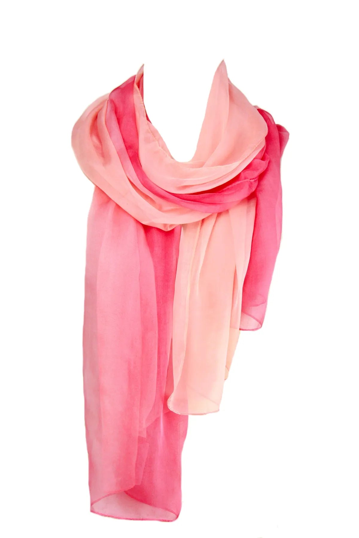 Elegant Ombre Silk Scarf for Women - Lightweight Fashion Accessory for Office, Wedding & Special Occasions