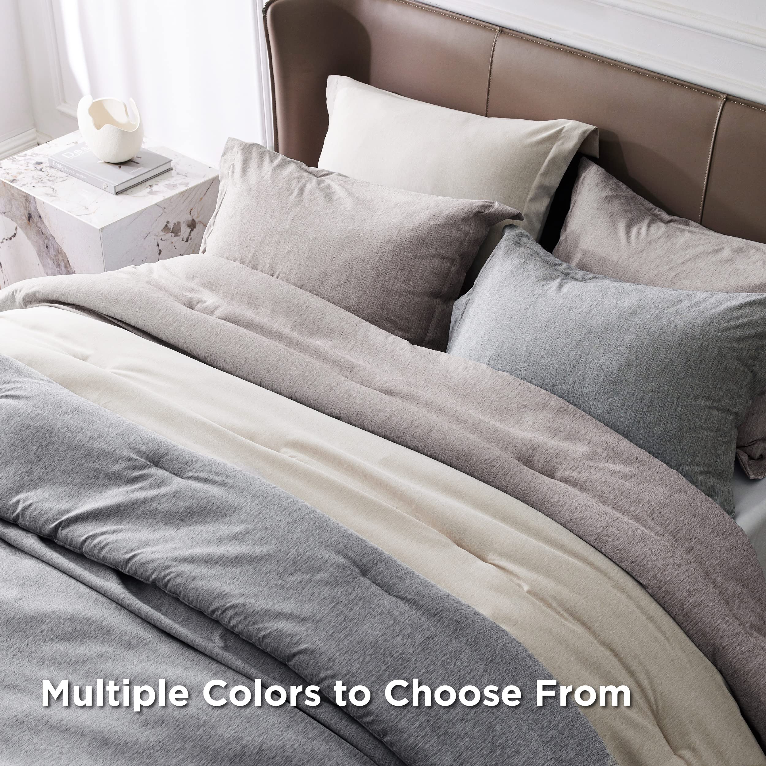 Bedsure Queen Comforter Set - Dark Grey All-Season Soft Comforter (90