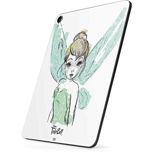 Premium Skinit Decal Skin for iPad Pro 12.9 Inch (2021 Model) - Official Disney Tinker Bell Watercolor Fairy Art Design | Protective Cover for Work, School & Travel
