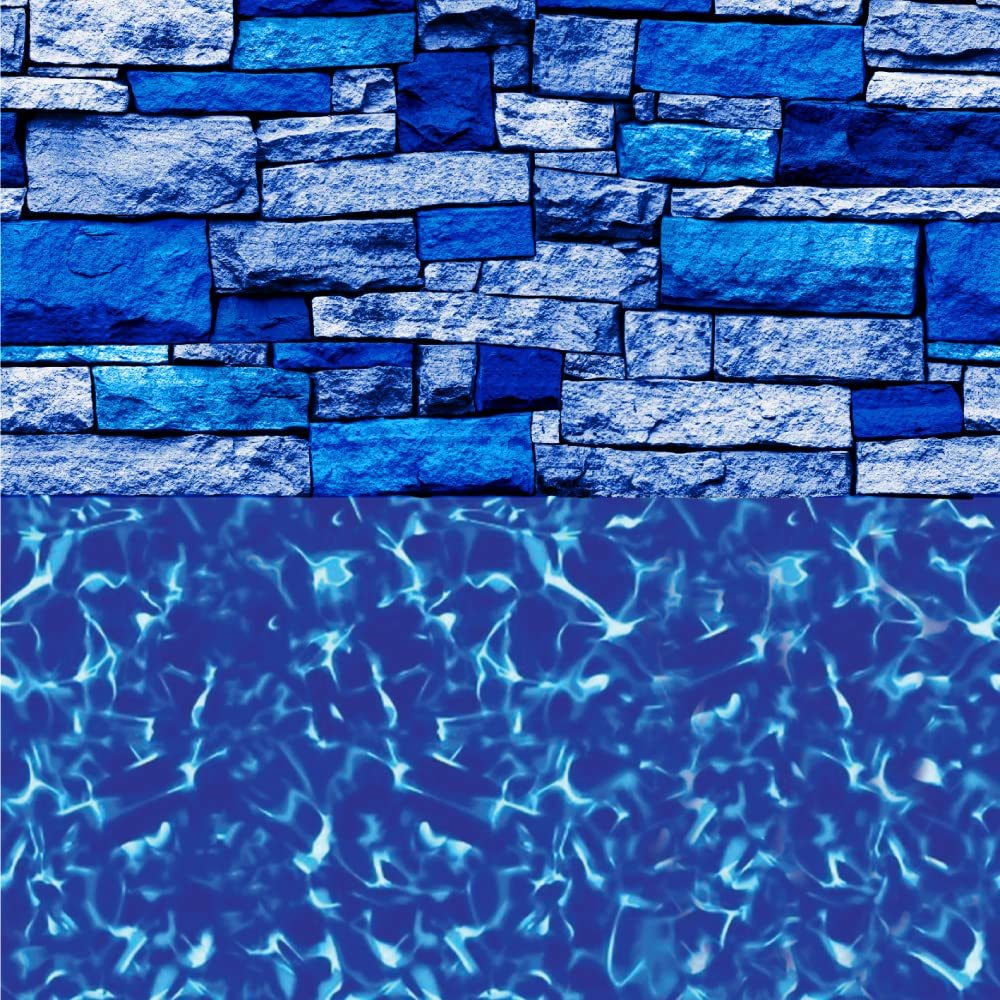 LinerWorld Above Ground Pool Liner - Premium Tahoe Valley Design - HD Overlap or Beaded for Round/Oval Pools (15', 18', 21', 24', 27', 15'x24', 15'x30', 18'x33') - Durable Replacement Liner for Backyard Swimming Pools