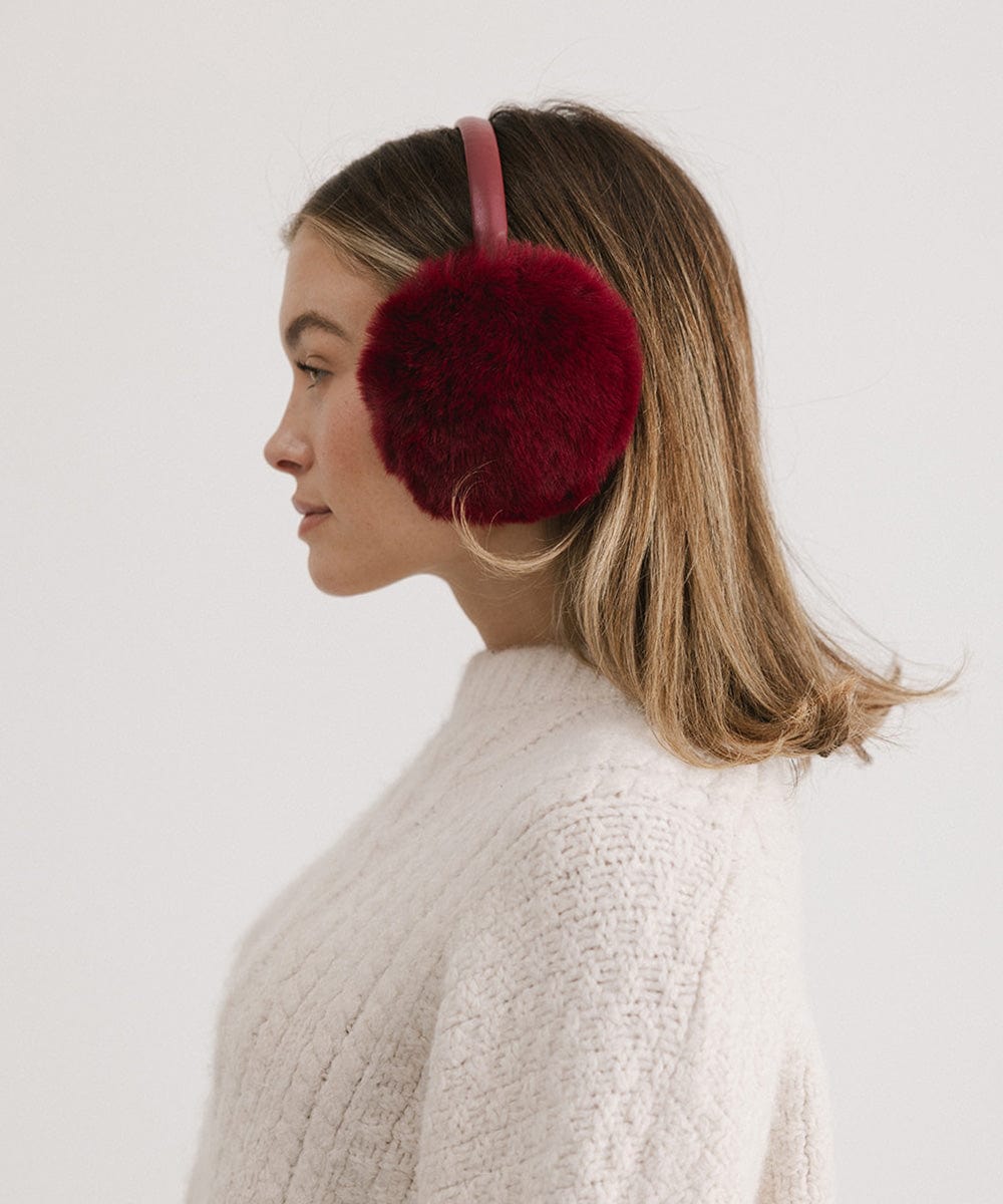 Leena Faux Fur Earmuffs - Winter Warm Ear Muffs for Women & Girls - Soft Plush Fleece Lined - Cold Weather Accessories for Outdoor Activities, Skiing, Snowboarding & Daily Winter Wear