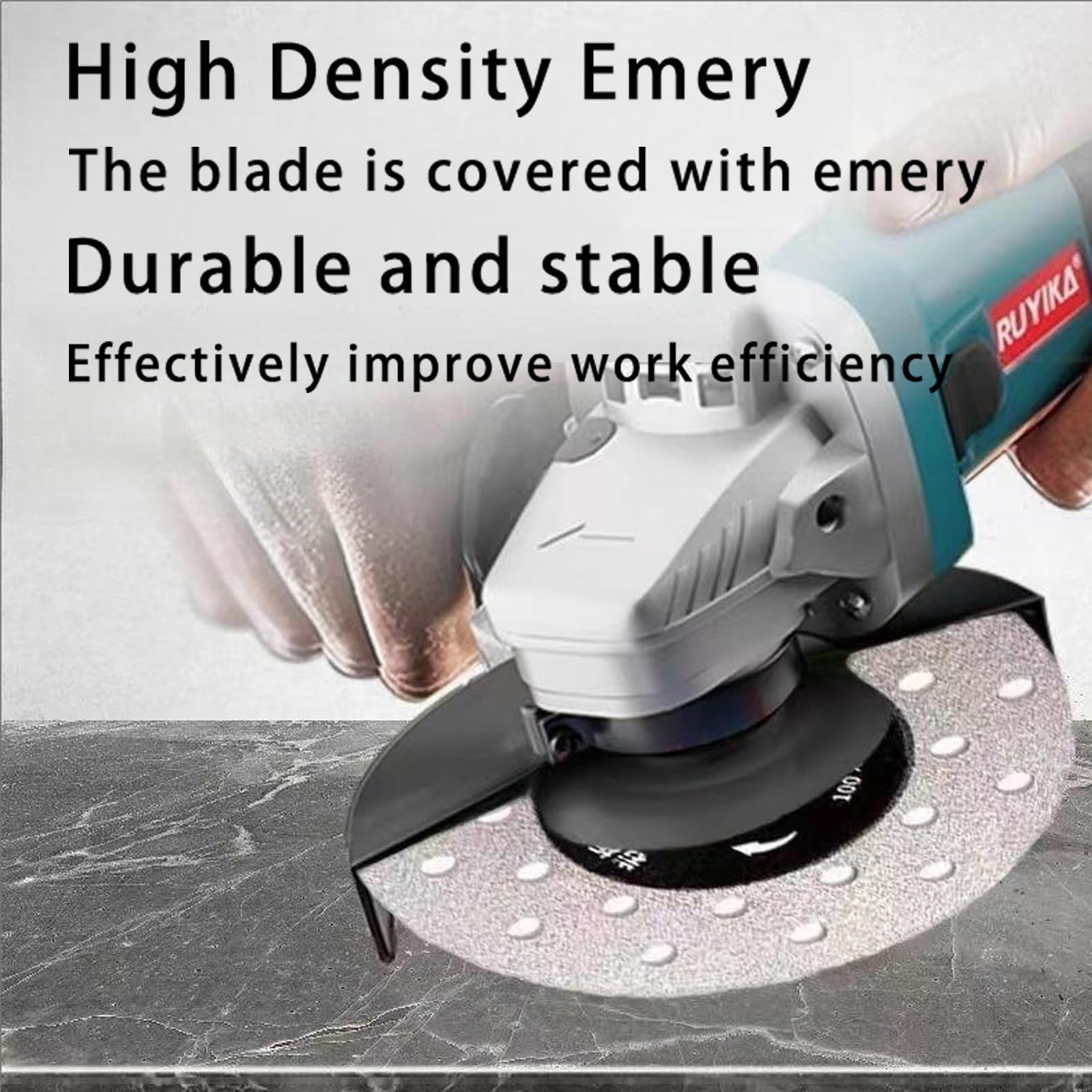 4-Inch Diamond Grinding Disc for Stone, Ceramic Tile & Rock Slab - 5-Piece Porous Widened Cutting Blade Set for Angle Grinder - Perfect for DIY Home Renovation, Tile Installation & Masonry Work