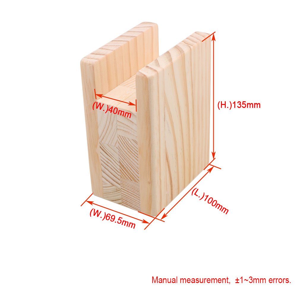 RDEXP 4cm Groove Feet - Adjustable 4-10cm Lift Wooden Bed & Desk Riser - Furniture Leg Extenders for Storage & Leveling - Soft Non-Slip Pads (10x7x13.5cm) - Perfect for Beds, Tables, Sofas & Cabinets to Create Extra Storage Space