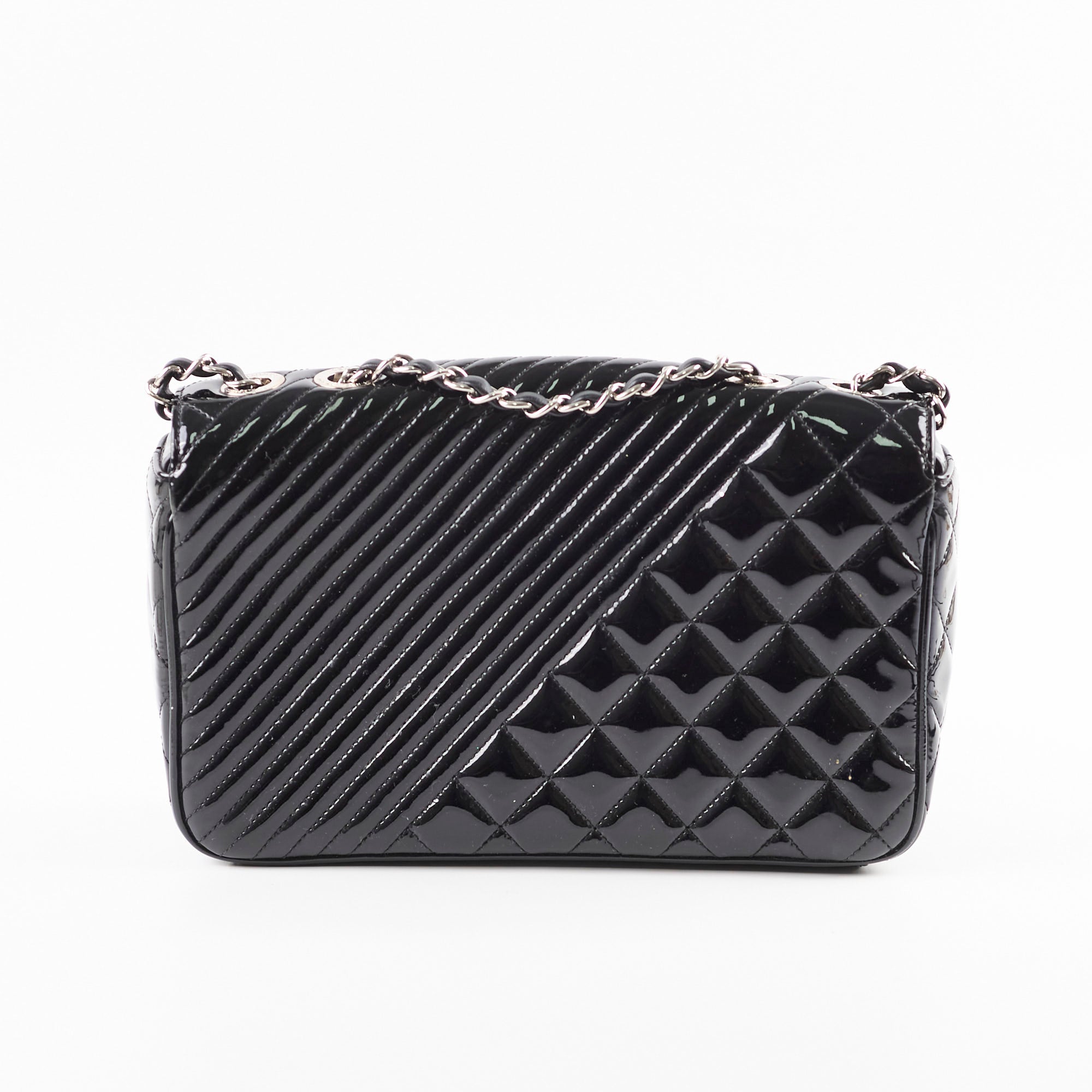 Chanel Patent Leather Medium Coco Boy Flap Bag in Black | Luxury Designer Handbag for Women | Perfect for Evening Events, Parties & Special Occasions