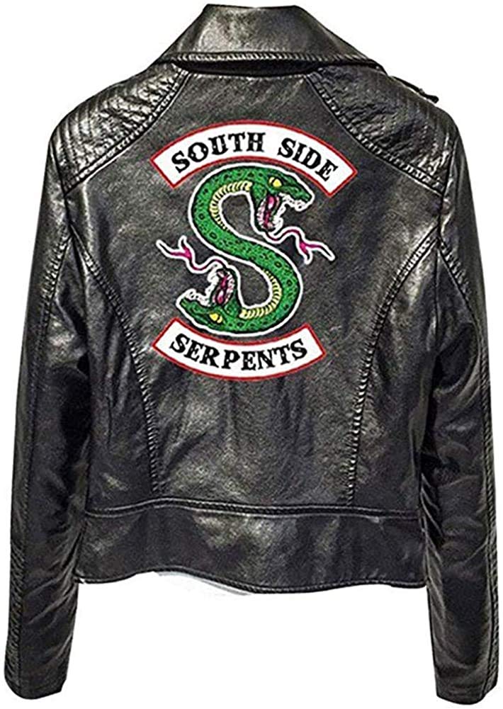 YEOU Women's Faux Leather Quilted Racer Jacket - Punk Style Biker Jacket for Streetwear, Halloween & Cosplay | Perfect for Motorcycle Riding, Night Out & Costume Parties