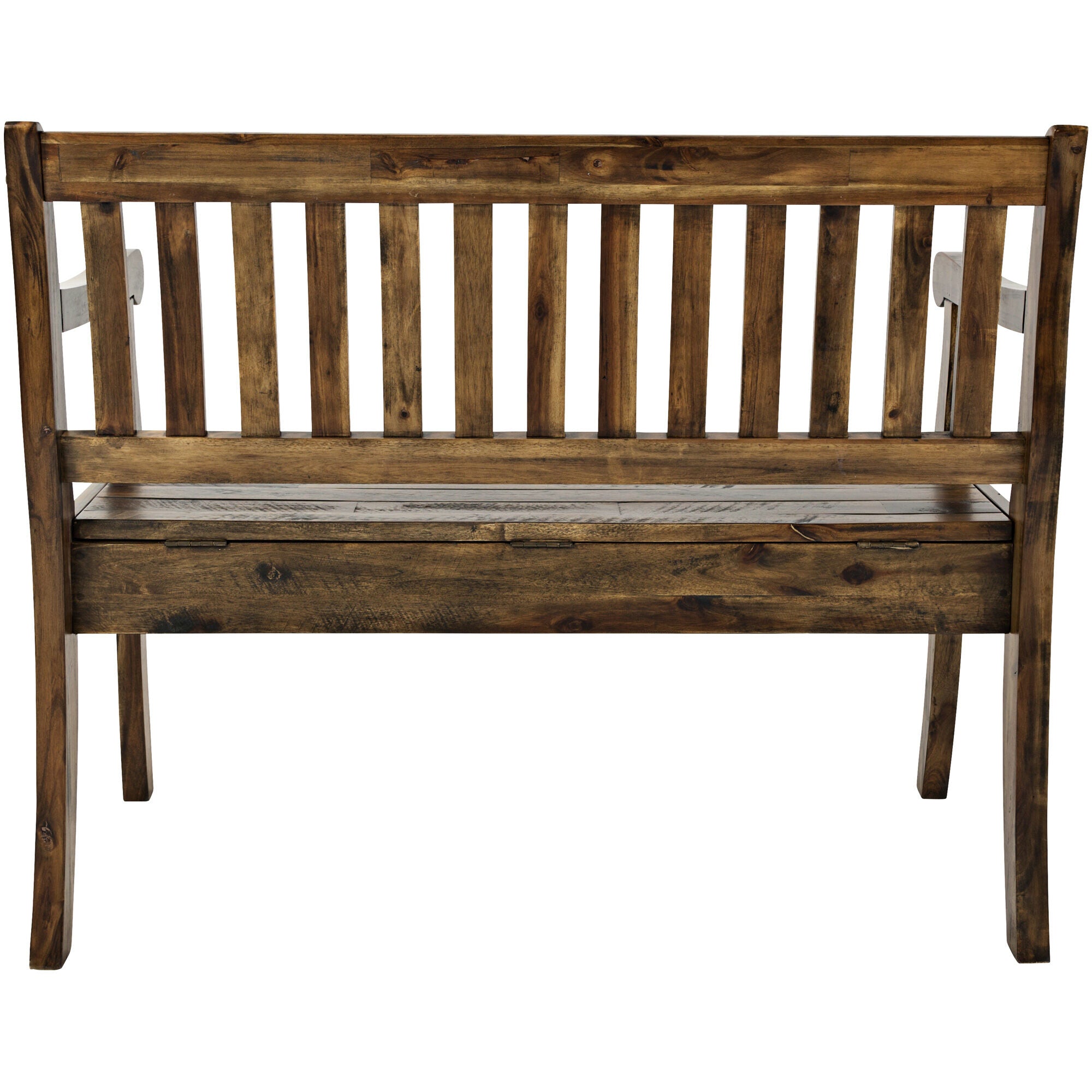 Handmade Wooden Storage Bench with Lift-Up Seat - Perfect for Entryway, Bedroom, or Living Room Organization