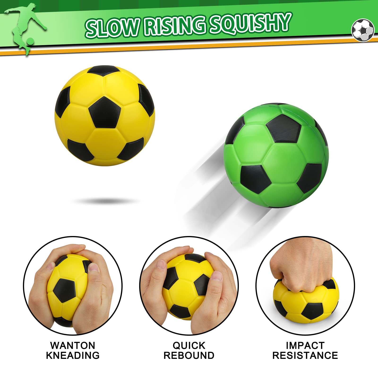 5 Inch Soft Foam Mini Soccer Balls - Slow Rising Indoor Training Balls for Kids & Adults | Perfect for Mini Soccer Hoops, Pool Games, Beach Fun & Stress Relief - No Pump Needed - Great Sports Gift for All Ages