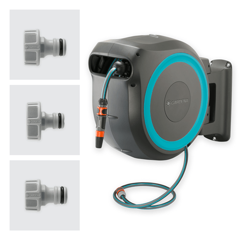 Gardena Wall Mounted Hose Box RollUp XL - 35m (18630-20) | Heavy-Duty Garden Hose Storage for Outdoor Watering & Irrigation