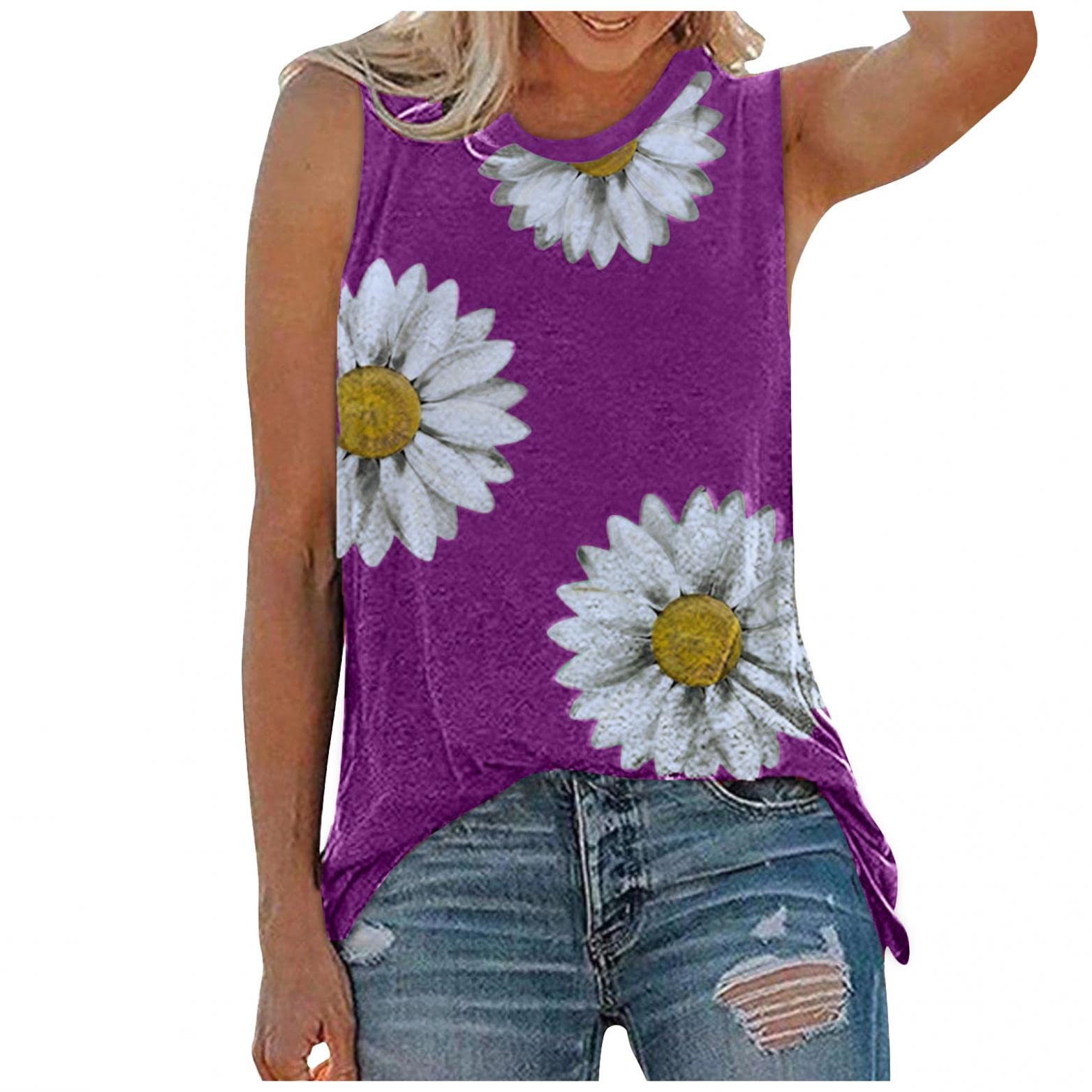 Women's Summer Tops Clearance - Patriotic American Flag Graphic Tank Tops for Women | Casual Wear, Beach Outfits & 4th of July Celebrations