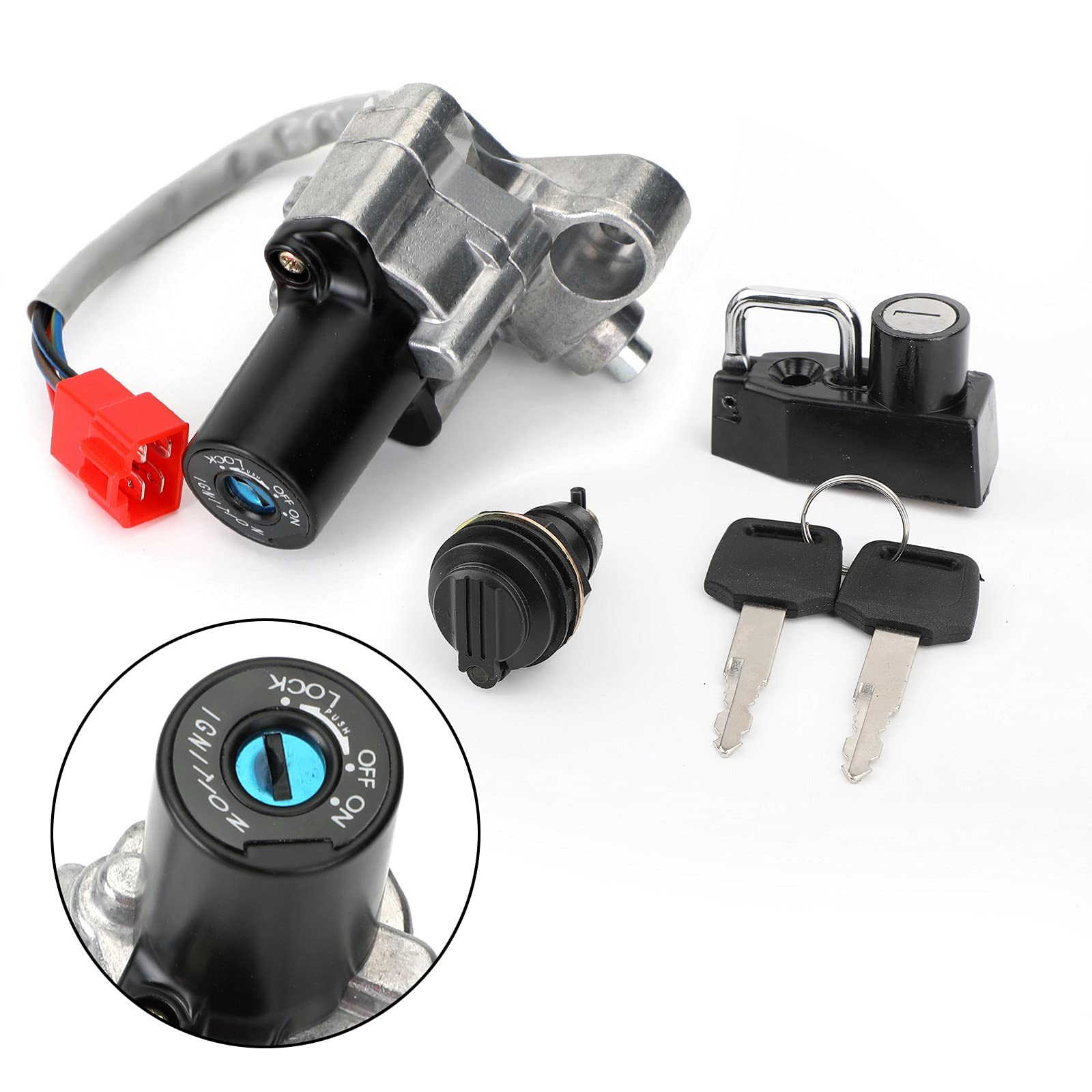 Yamaha V-Star 650 1100 Ignition Switch & Toolbox Lock Keys (1999-2016) - Replacement Motorcycle Seat Lock Keys for Secure Storage & Easy Access