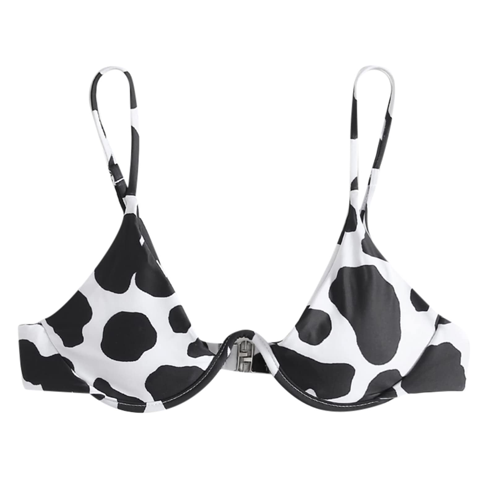 Cow Print Push Up Bikini Top - Brazilian Swimwear for Women & Girls - Beach & Pool