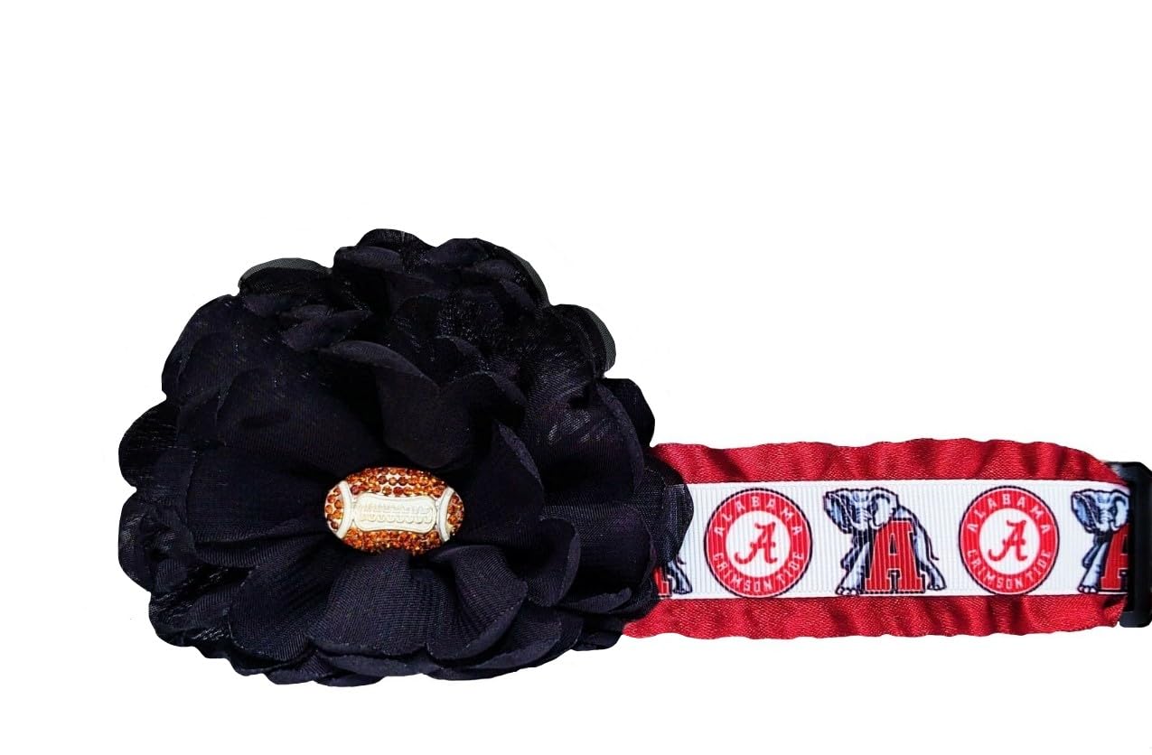 Premium Crimson Tide Dog Collar - Adjustable Nylon Pet Collar with D-Ring & Quick-Release Buckle - Perfect for Alabama Fans, Training & Daily Walks