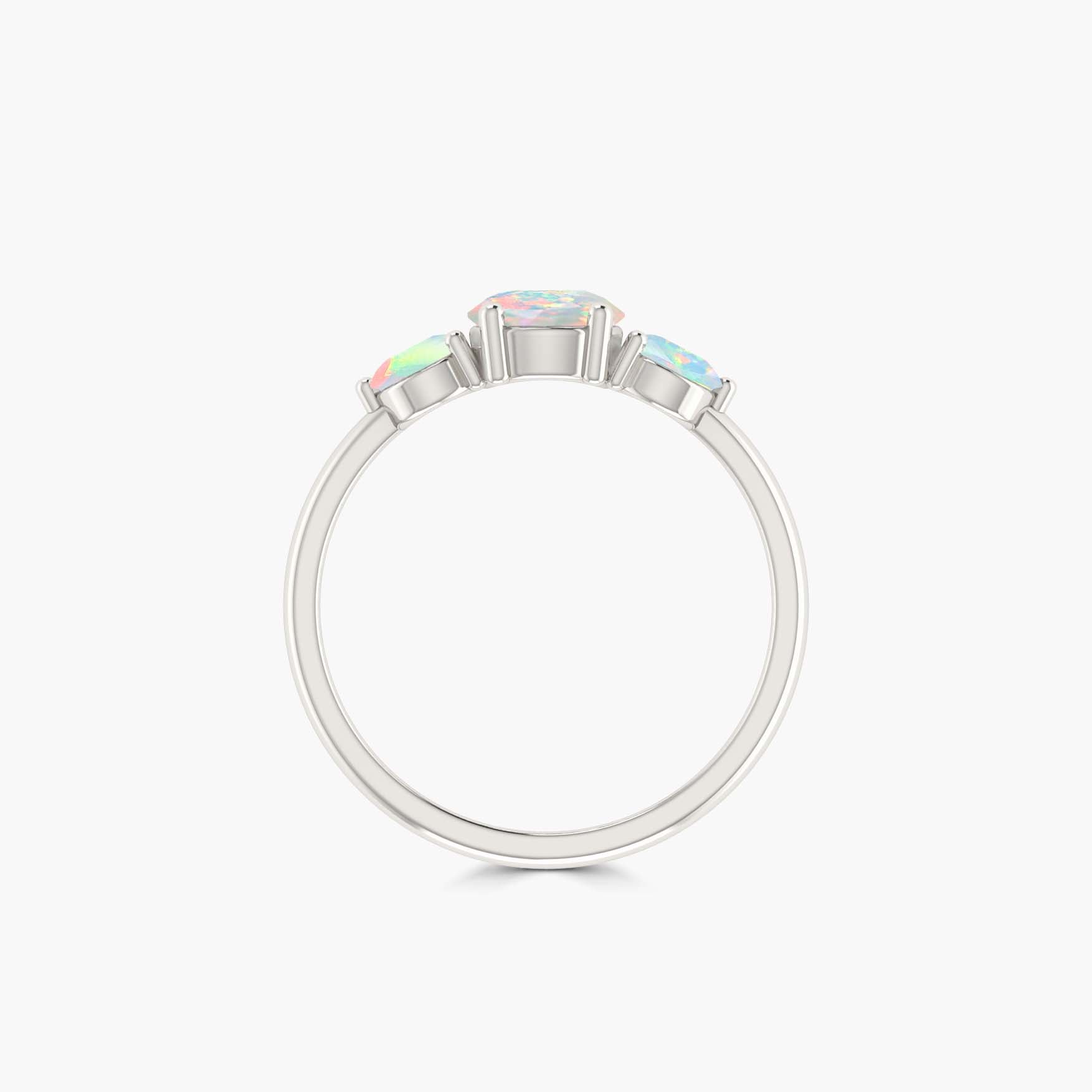 Authentic Ethiopian Fire Opal Wedding Ring - Elegant Engagement & Bridal Jewelry for Women