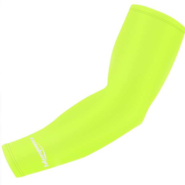 Fluorescent Green Anti-Slip Arm Sleeves for Sports & Outdoor Activities - Perfect for Basketball, Running, and UV Protection