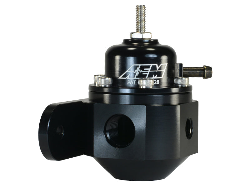 AEM Universal Black Adjustable Fuel Pressure Regulator - High Performance Fuel Pressure Control for Cars, Trucks & SUVs - Perfect for Racing, Tuning & Engine Upgrades