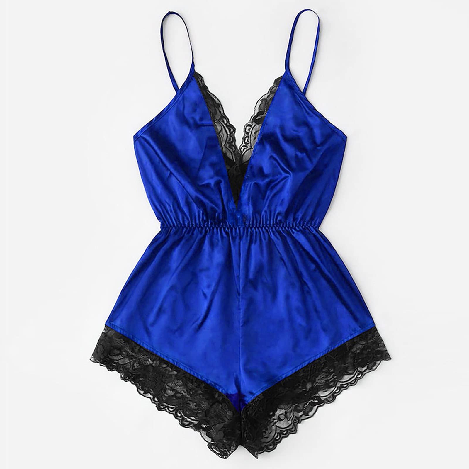 Sexy Lace Babydoll Lingerie for Women - V-Neck Satin Sleepwear & Pajama Set for Teens & Girls - Perfect for Valentine's Day, Bridal Shower, or Romantic Nights
