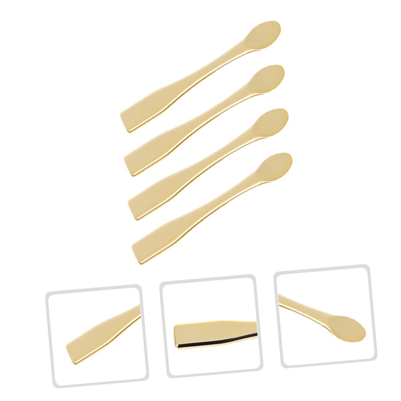 Baluue 12pcs Golden Facial Spatula Set - Skincare & Makeup Tools for Blackheads, Abs, and Cream Scooping - Perfect for DIY Spa, Salon, and At-Home Beauty Treatments