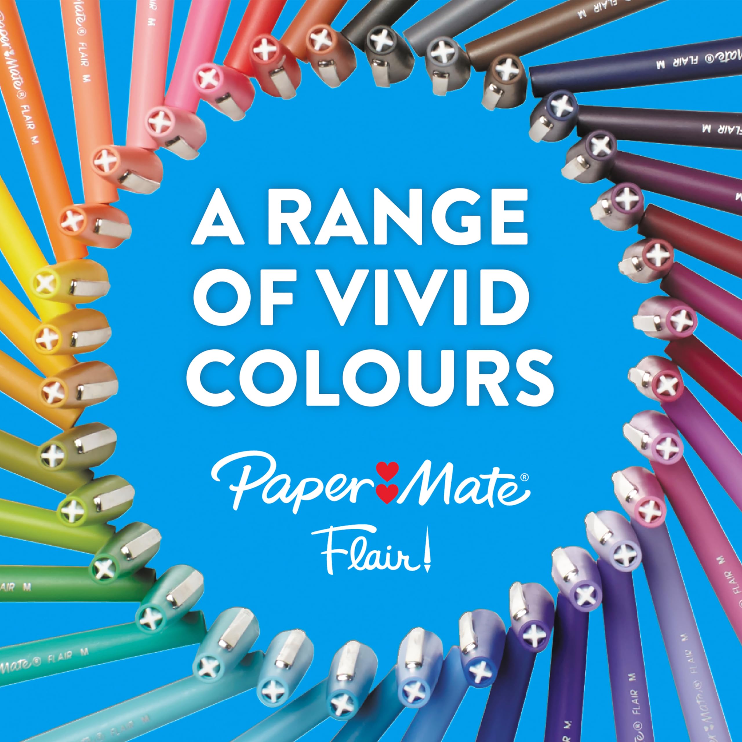 Paper Mate Flair Pens 12-Pack - 0.7mm Medium Tip Markers for Office & School
