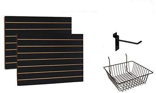 Black Slatwall Panels Organizer Kit - 2 Pack 24