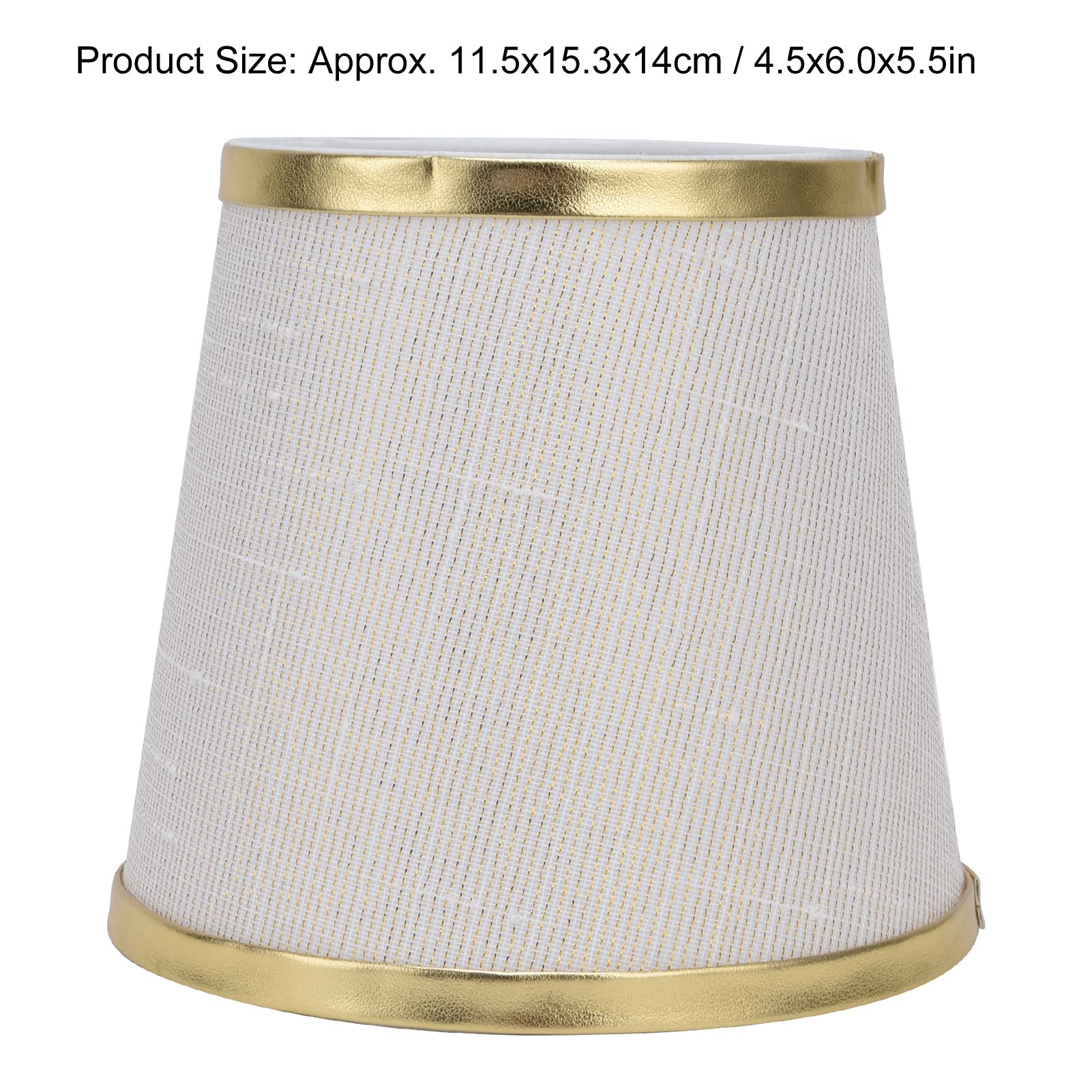 2PCS Creamy White Fabric Lampshades for E14 Bulb - Candle Chandelier Wall & Table Lamp Shades - Perfect for Bedroom, Living Room, and Dining Room Lighting Decor