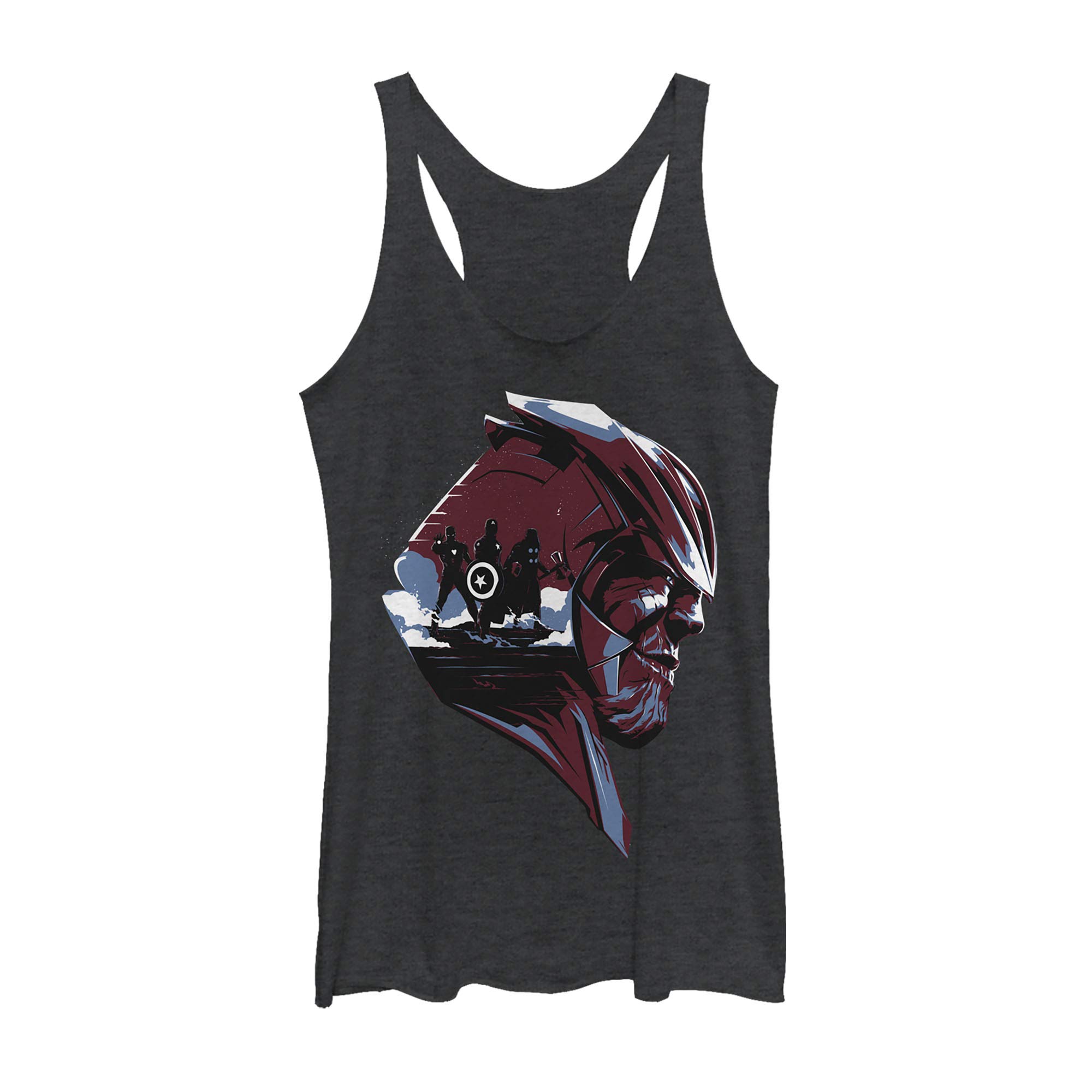 Marvel Thanos Avengers Women's Racerback Tank Top - Superhero Graphic Tee for Women - Perfect for Cosplay, Comic Con & Casual Wear