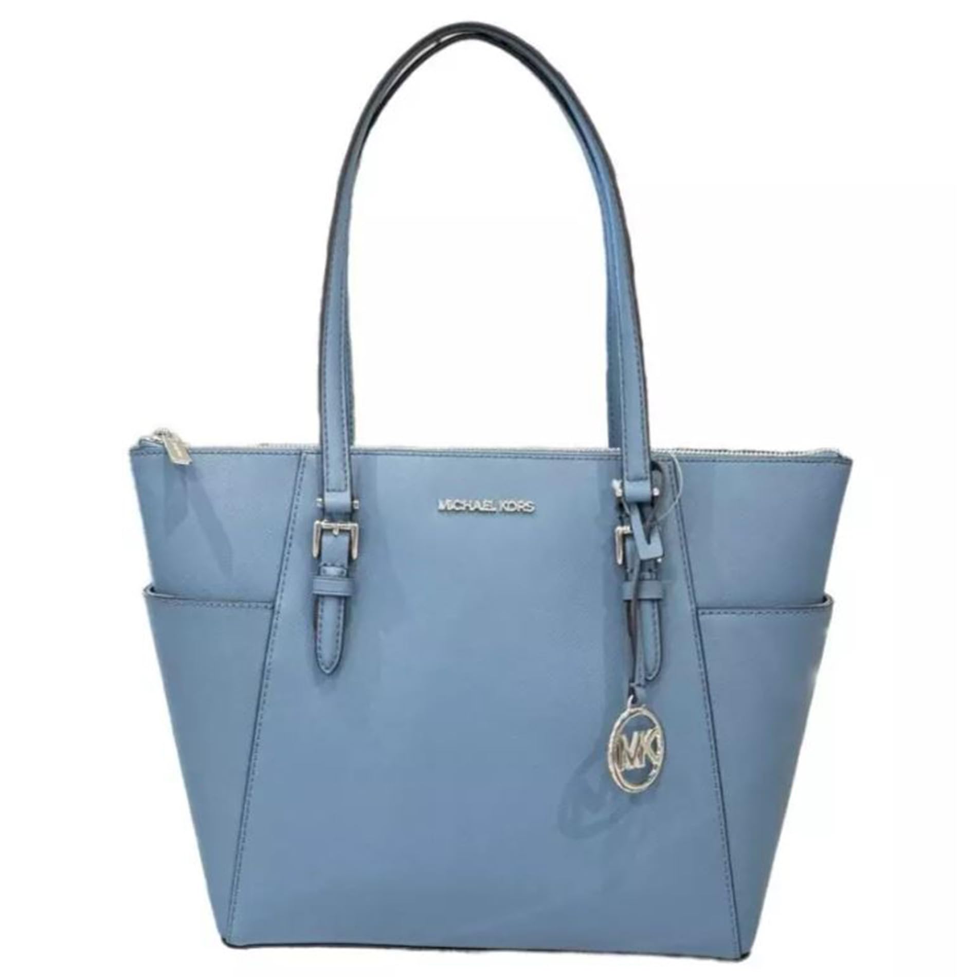 Michael Kors Charlotte Large Top Zip Tote Bag for Women - Stylish Designer Handbag with Spacious Interior, Perfect for Work, Travel & Everyday Use
