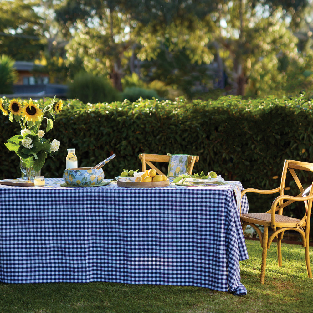 Premium Navy Blue Rectangle Tablecloth 150x300cm - Waterproof & Wrinkle-Resistant Dining Table Cover for Parties, Weddings, and Home Decor