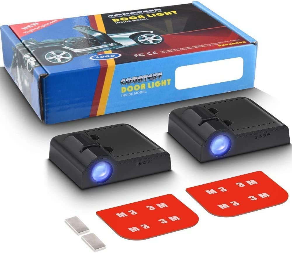DSXNSVC 2Pcs Upgraded LED Car Door Projector Lights for LA Dodgers - Custom Logo Welcome Lights for Los Angeles Dodgers Fans - Perfect for Nighttime Car Decor & Team Spirit Showcase