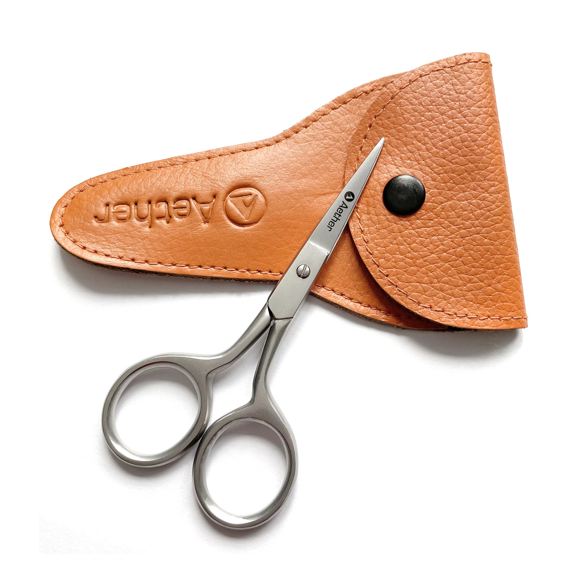Premium Aether Cuticle Scissors - Ultra Sharp Stainless Steel Nail & Eyebrow Grooming Scissors for Professional Beard Trimming, Hair Cutting & Manicure Tools - Perfect for Home Salon & Personal Grooming Kit