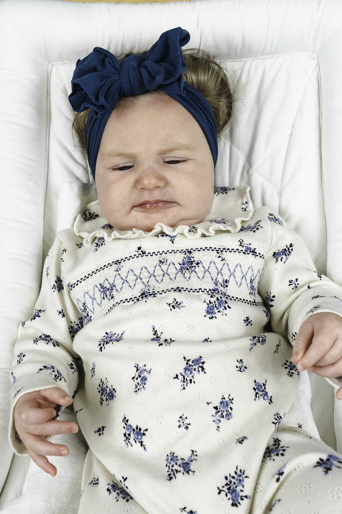 Floral Smocked Pointelle Baby Girl Footie Pajamas - Soft & Comfortable Sleepwear for Newborns & Infants - Perfect for Nursery, Bedtime & Photo Shoots