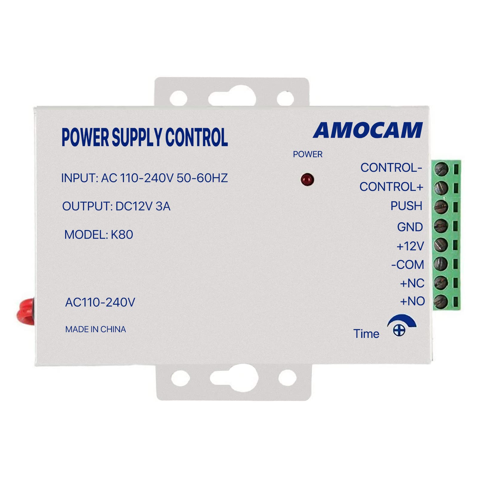 12V DC Power Supply Controller for Access Control Systems - Converts AC 110-240V to DC 12V - Compatible with Electric Strike Locks, Magnetic Locks, Intercoms & Video Door Phones - Ideal for Home Security & Commercial Building Access Control