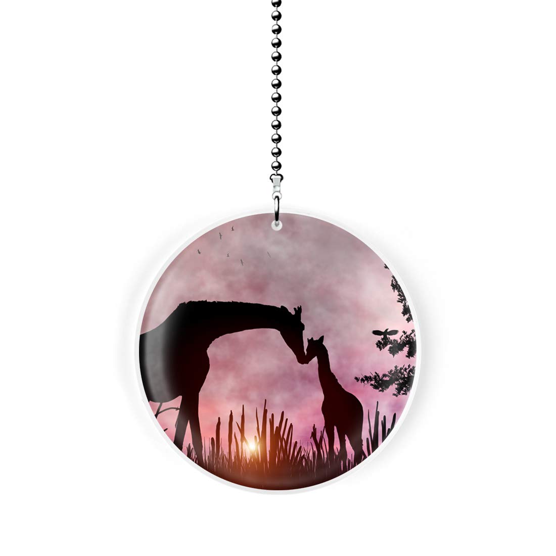 Giraffe Good Morning Kiss Fan/Light Pull - Decorative Ceiling Fan Pull Chain with Cute Giraffe Design for Bedroom, Nursery, Kids Room & Home Decor