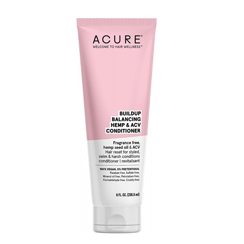 ACURE Buildup Balancing Hemp & Apple Cider Vinegar Conditioner 8oz (236ml) - Detox & Refresh Hair for Daily Use or After Workouts