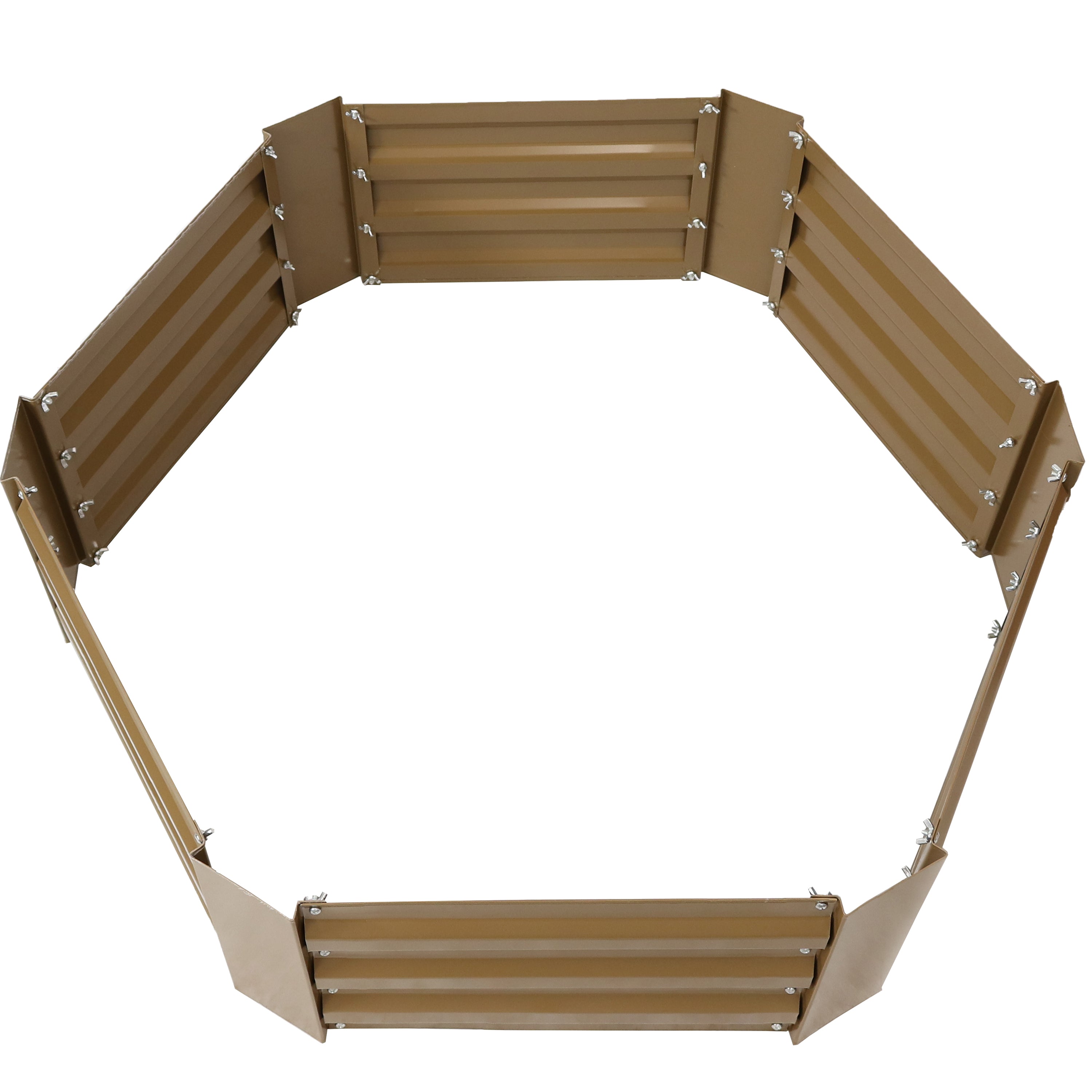 Galvanized Steel Hexagon Raised Garden Bed - 40.5 Inch Outdoor Planter Box for Vegetables, Flowers & Herbs | Durable Backyard Gardening Solution for Patio, Yard & Urban Spaces
