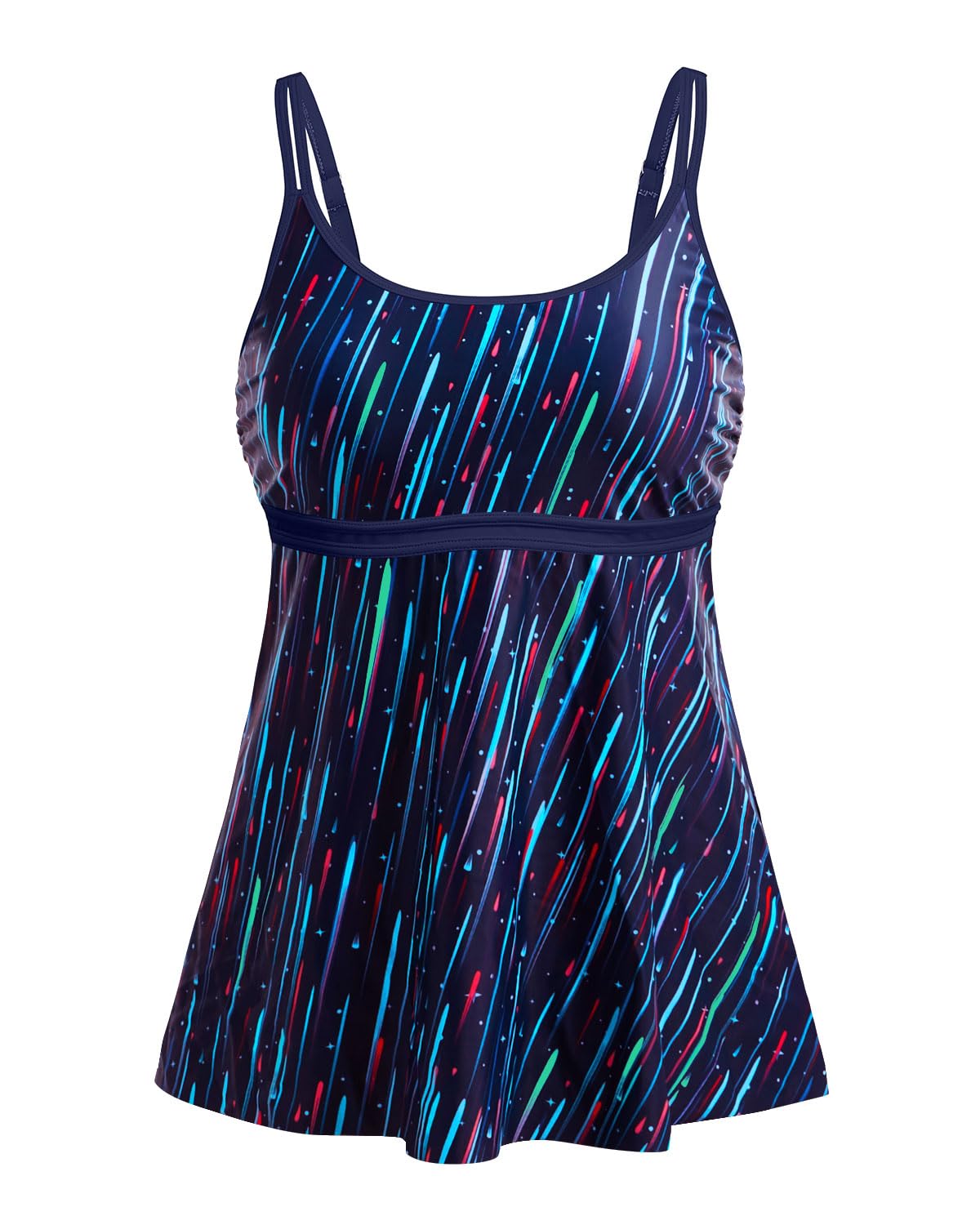 Yonique Women's Modest Tankini Swim Top - Tummy Control Bathing Suit for Swimming, Beach & Pool | No Bottom Included