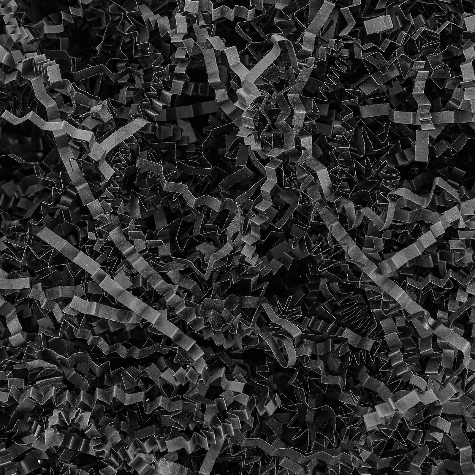 Premium Black Crinkle Cut Paper Shred - 6oz Gift Basket Filler for Birthday, Wedding & Anniversary Decorations | Eco-Friendly Packaging Stuffing for Gift Boxes, Party Favors & Event Decor