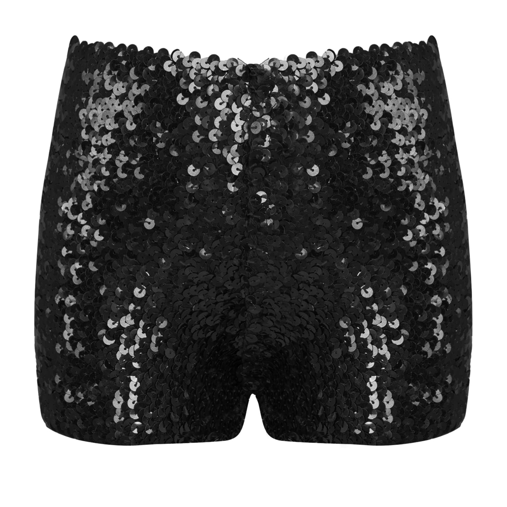 Sparkly Sequins Dance Shorts for Girls - Hip Hop Jazz Performance Costume & Athletic Yoga Shorts for Kids - Perfect for Dance Recitals, Gymnastics Practice and Casual Wear