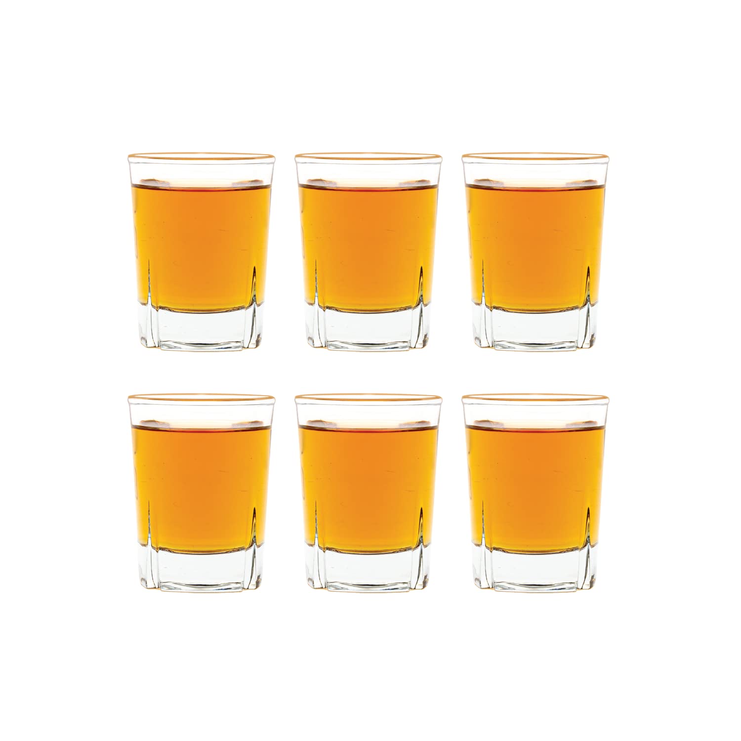 Vikko 1.5 Ounce Shot Glasses Set of 6 - Durable Small Liquor & Spirit Glasses for Tequila, Whiskey, Espresso - 6-Piece Mini Shooter Glass Set (Astrid) - Perfect for Home Bars, Parties & Cocktail Making