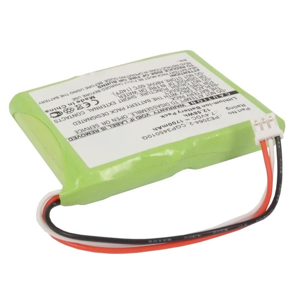 Synergy Digital Replacement Battery for Q-Sonic CGP345010G Player - 7.4V 1700mAh Li-ion High Capacity Battery Compatible with Q-Sonic PE2064-2 - Perfect for Portable Music Players, DJ Equipment & Audio Devices