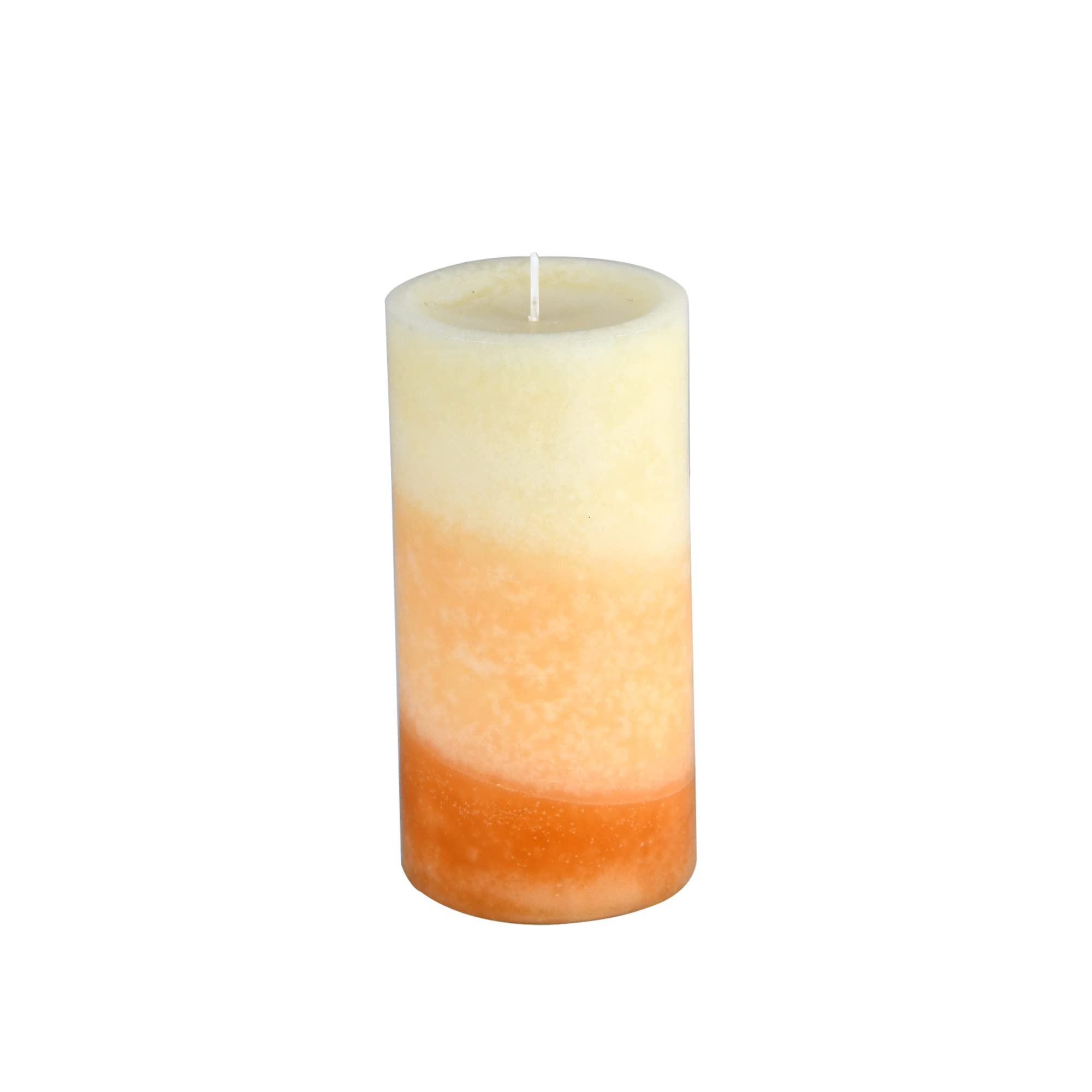 6 Inch Ginger Peach Scented Pillar Candle - Handmade Soy Wax Candle for Home Decor, Aromatherapy, Relaxation & Romantic Ambiance | Perfect for Living Room, Bedroom, Bathroom & Gifts
