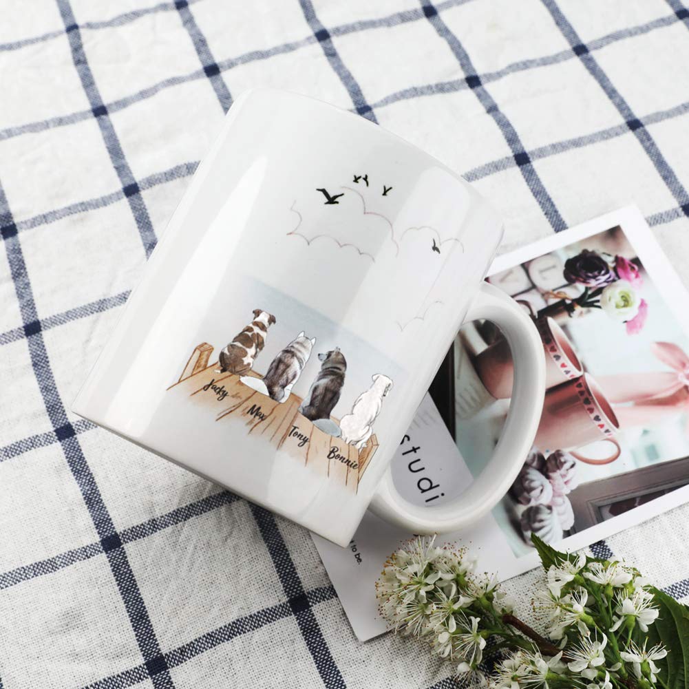 Personalized Photo Coffee Mug with Custom Dog Name - 11oz Ceramic Cup for Dog Lovers, Birthday Gift for Pet Parents - Perfect for Morning Coffee, Office Use & Gift Giving Occasions