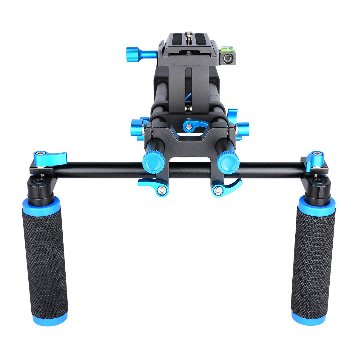 YELANGU D2 DSLR Rig Shoulder Mount Stabilizer for Canon Nikon Sony DSLR Cameras & Camcorders - Professional Video Shooting Equipment for Vlogging, Filmmaking, and Live Streaming (Blue)